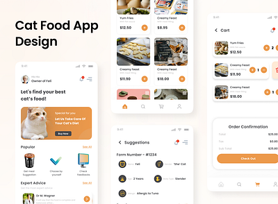 Cat Food App figma ux design