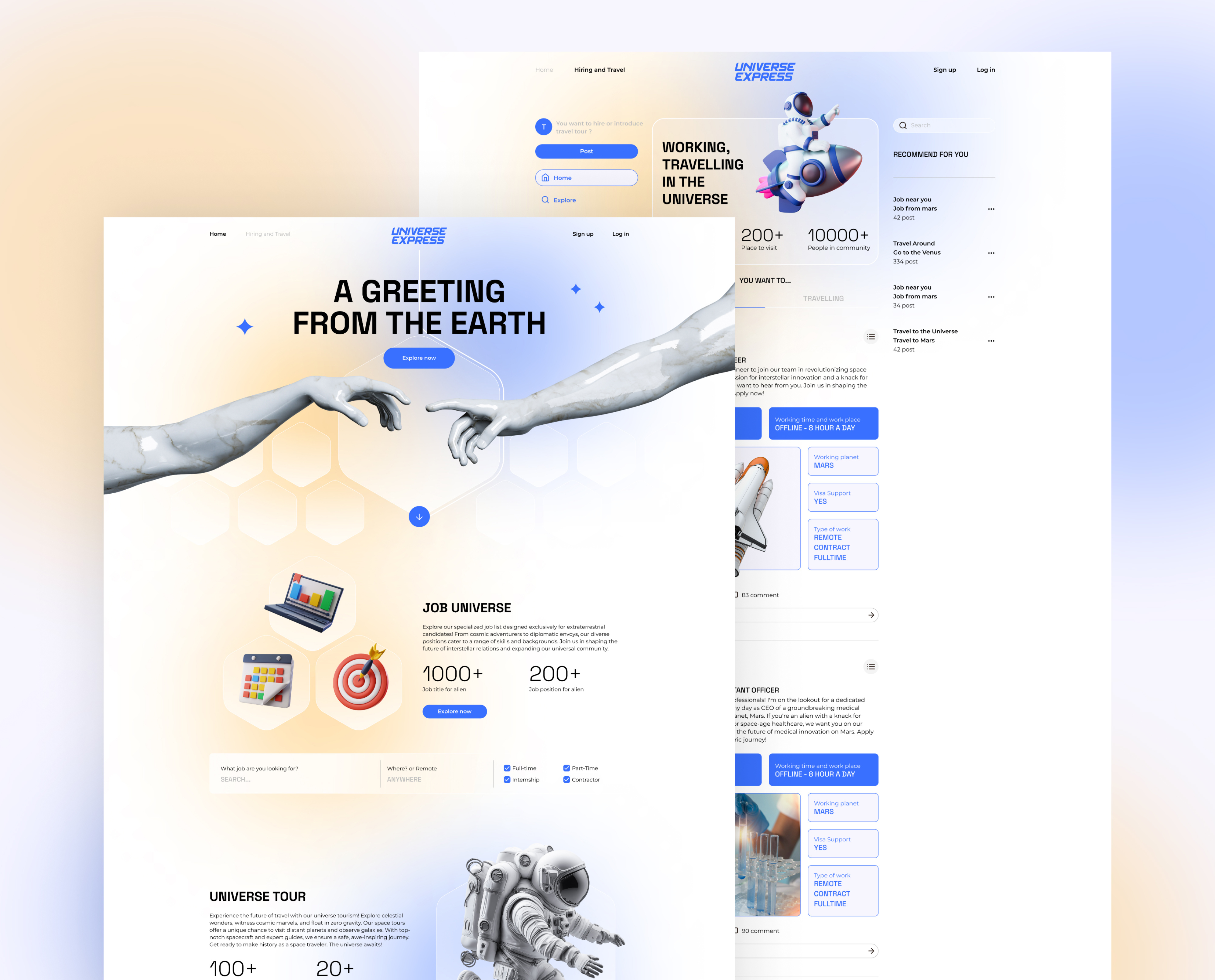 UX/UI website design - UNIVERSE EXPRESS technology website design technology website ui ui ui design ui shot ui website design user experience user interface ux design uxui design web design website design website design shot website shot