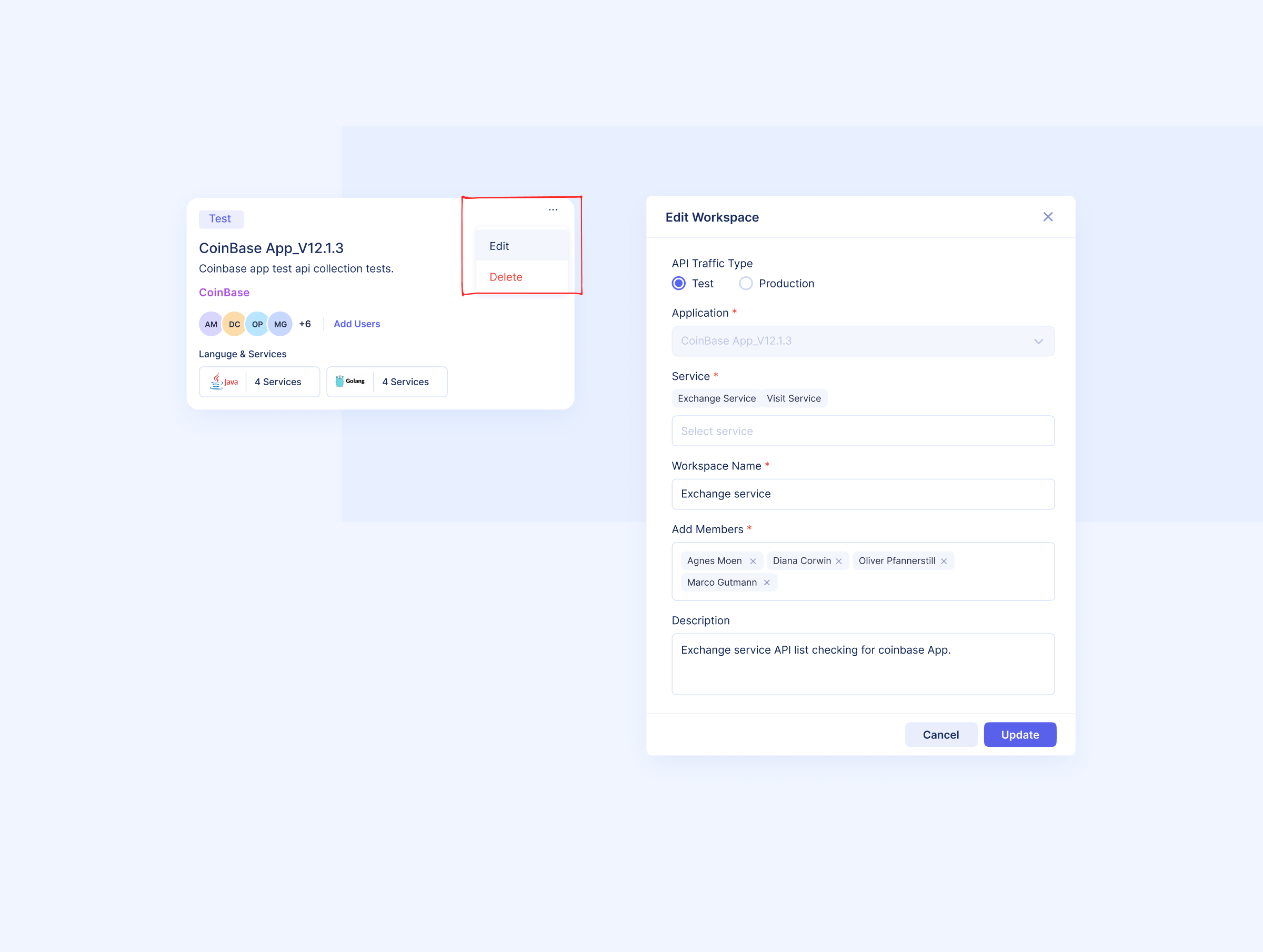 Edit Workspace design product ui ux