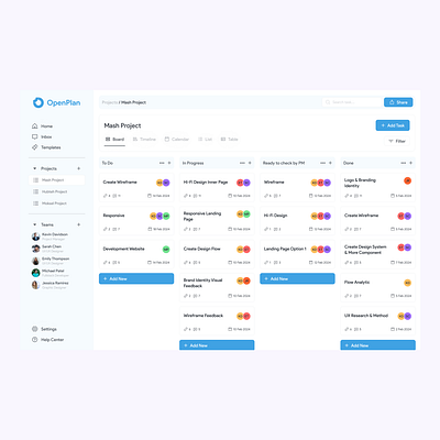 Project Management Tool Dashboard dashboard figma uiux user interface uui