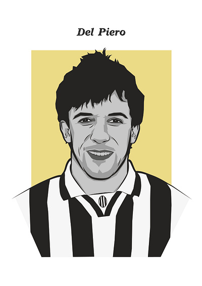 Baby-faced Assassin: Alessandro Del Piero, Juventus art design football illustration italy juventus serie a soccer