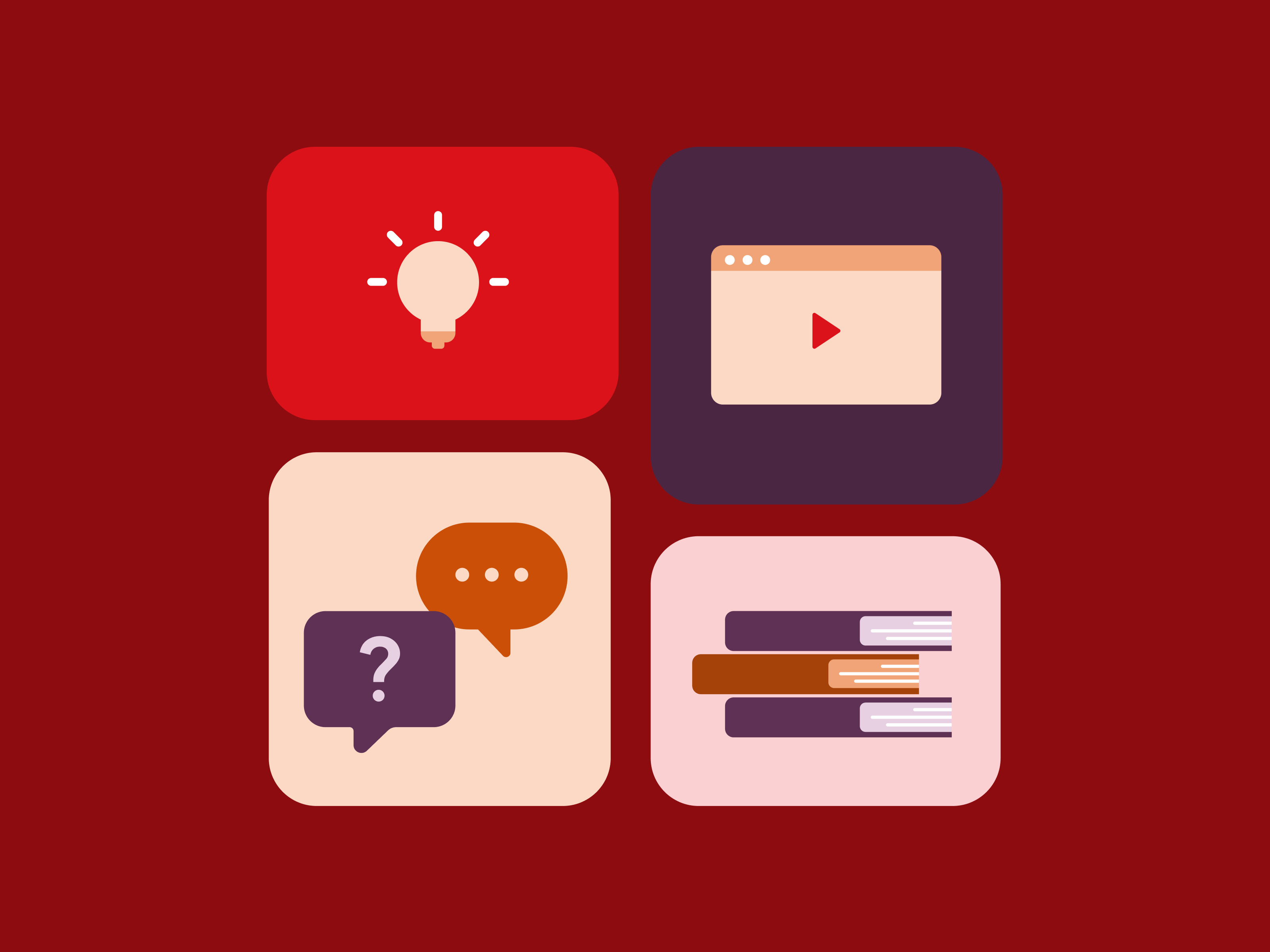 Eurêkoi - Illustrations book design discussion empty screen illustration librarians placeholder play public service question questions ui