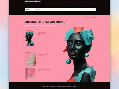 ARTNFT COLLECTIVE nft collection nft marketplace ui ui design uiux