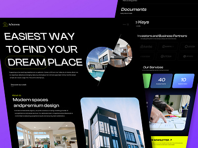 Real Estate🔑 Website🌐 Landing Page UI Design design ui graphic design landing page layout real estate ui ui ux website design website ui