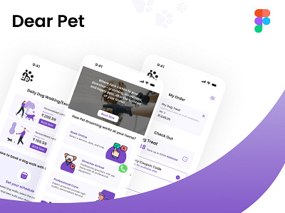 Dear Pet App Design app appdesign design pet ui uidesign uiux