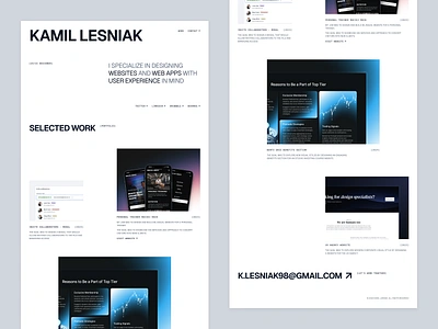 Editorial Style Portfolio Website design editorial landing page minimal portfolio typographic ui ux web web design website