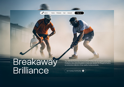 Hockey Website Landing Design animation branding graphic design hockey landing motion graphics sports sports landing ui uiux webdesign website