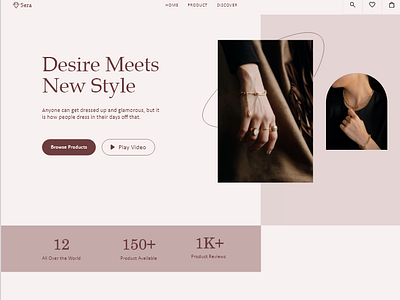 jewellery page design illustration ui webdesign