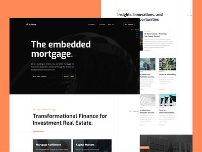 Website Design for Mortgage Organization black and orange black websites building website ui construction website mortgage real estate real estate ui real estate website ui website 2023