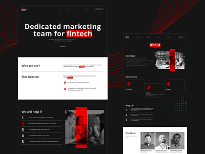 Website for marketing team agency design figma landing marketing ui uiu ux webdesign
