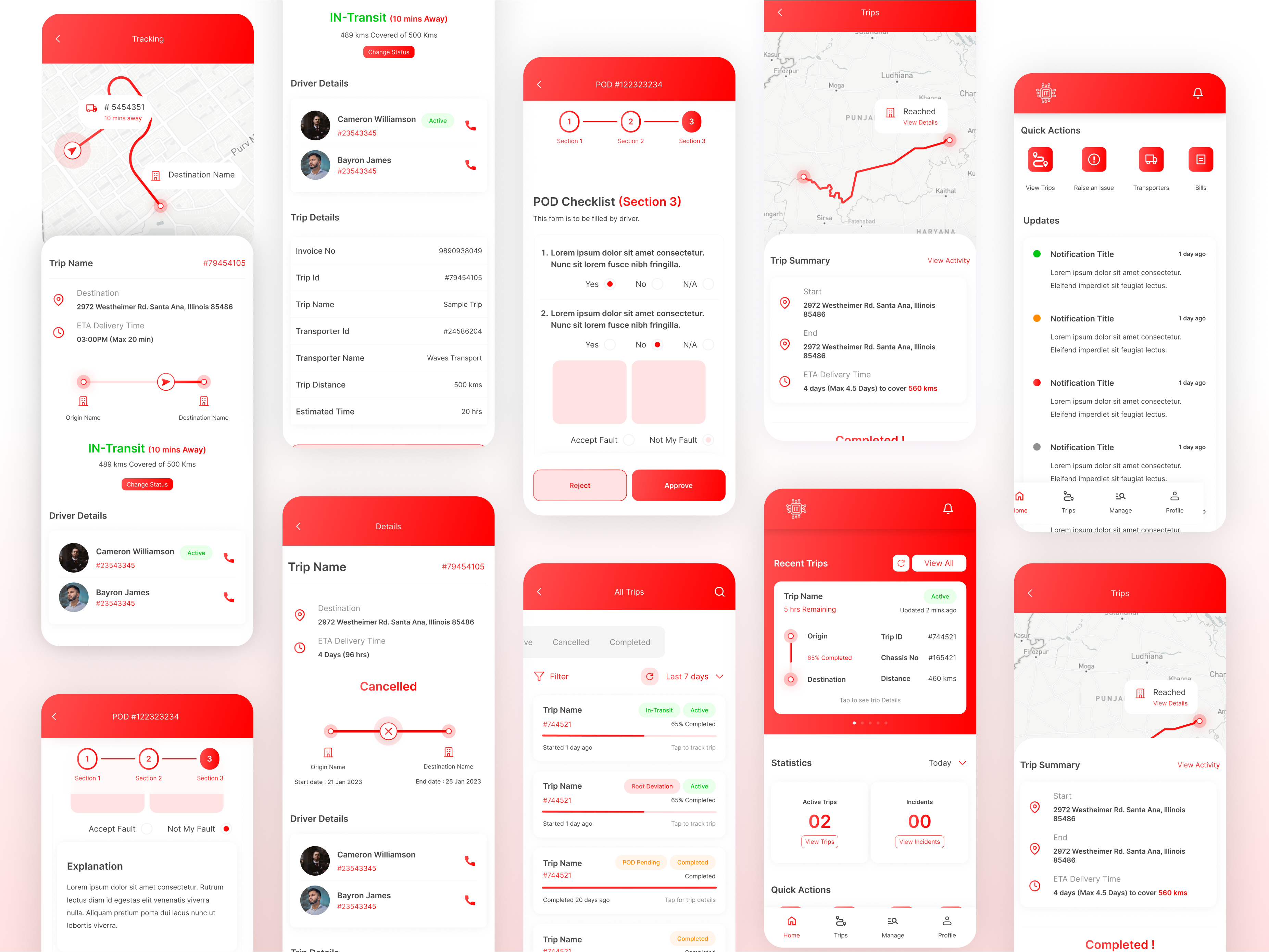 FLEET/LOGISTICS Management CONCEPT app design ui ux