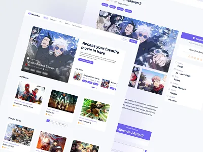 Movie Steaming Website design ui uidesign web design