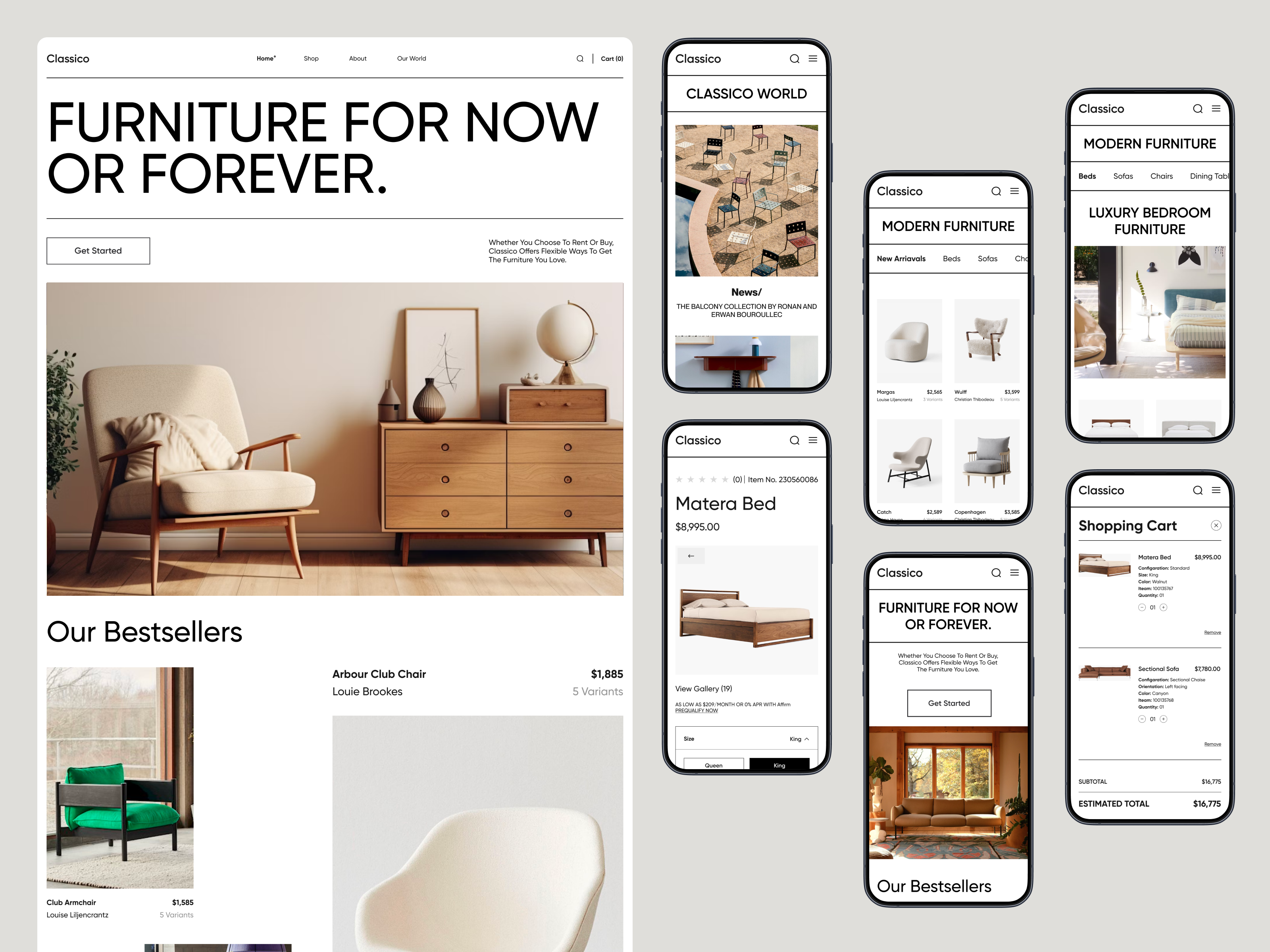 Classico E-commerce Furniture Shop design ecommerce furniture furniture landingpage furniture web furniture website landing page layout online shop online store orix shop web shopify store ui web web design webdesign website