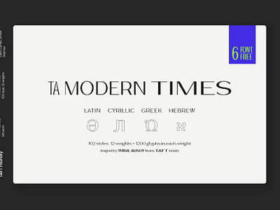 TA Modern Times Typeface