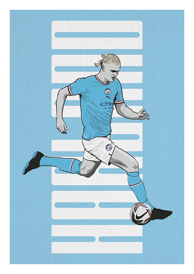 Erling Haaland, Manchester City art design erling haaland football haaland illustration man city manchester city premier league soccer