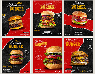Food flyer poster design branding burger food food poster graphic design poster design