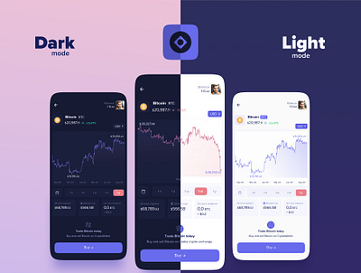 Crypto Wallet app - Light and Dark mode case design figma ios logo mobile portfolio ui ux