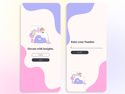 Animated Log In animation branding gif log in motion graphics sign up ui