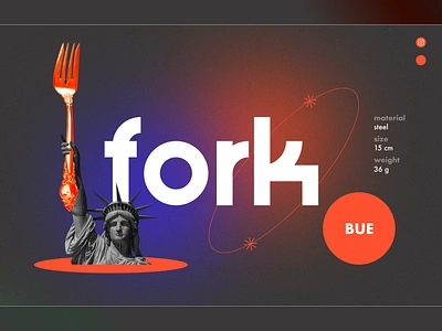 Fork Landing animation graphic design landing motion graphics ui