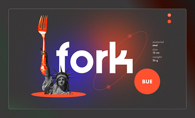 Fork Landing animation graphic design landing motion graphics ui