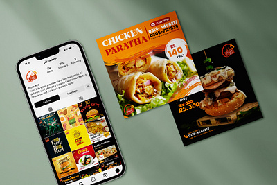 Social Media Post Design - Restaurant brand design design studio digital design food instagram graphic design instagram post instagram post design layout design restaurant branding restaurant design social media social media post design ui ux