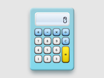 Calculator - Daily GFX Challenge - Day 10 blue calculator challenge daily dailydesignchallenge dailyui dailyuichallenge design graphic graphic design illustration ui vector