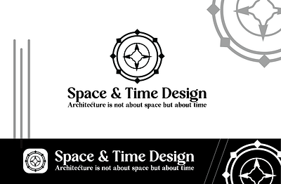 Space & Time Design Logo--Modern Logo--Logos best logo black and white logo compass logo dribble graphic design logo logo formats logo presentation logos minimal modern logo