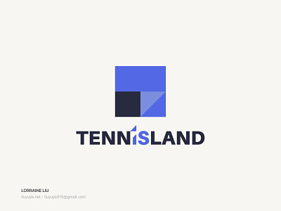 Square Logo for Tennisland branding business company geometric graphic letter logo minimal minimalist shape sport square t tennis violet