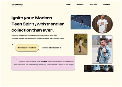 Steorra - Clothing Brand Mockup animation branding figma mockup ui