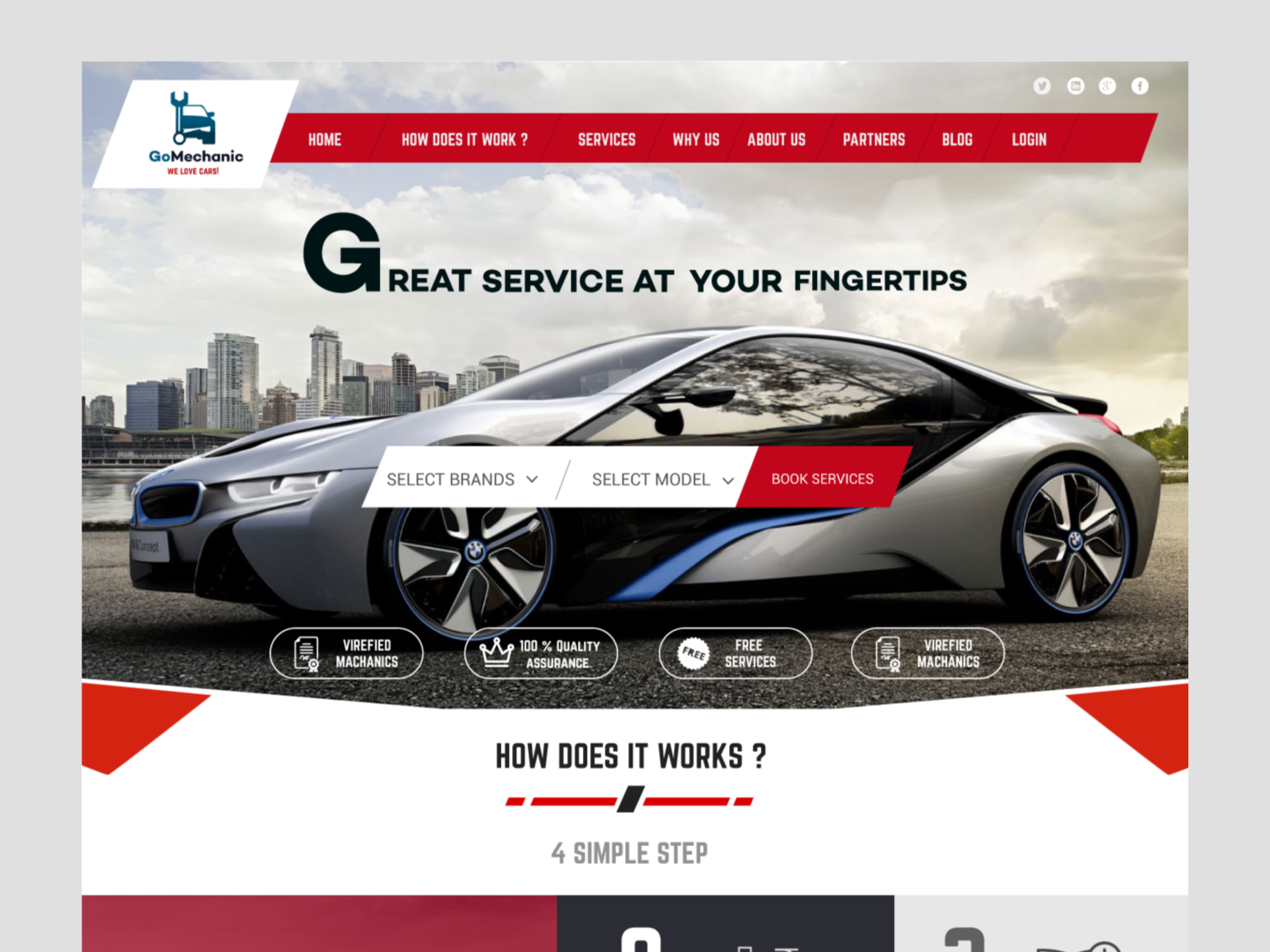 Go Mechanics website auto design ui website
