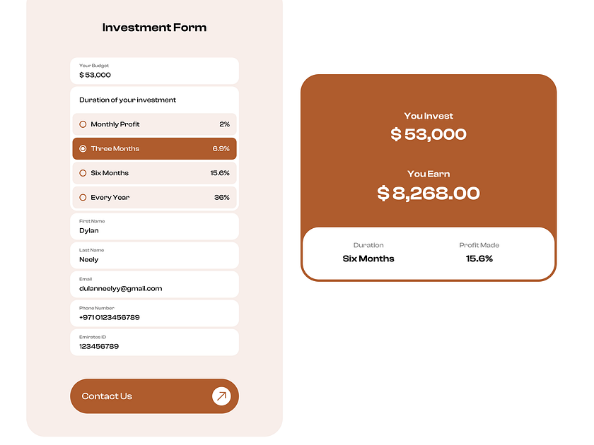 Investment Form designs, themes, templates and downloadable graphic
