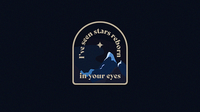 Dermot Kennedy - One Life badge design blue badge dermot kennedy mountain badge star design sticker