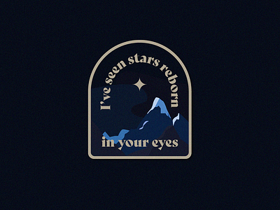 Dermot Kennedy - One Life badge design blue badge dermot kennedy mountain badge star design sticker
