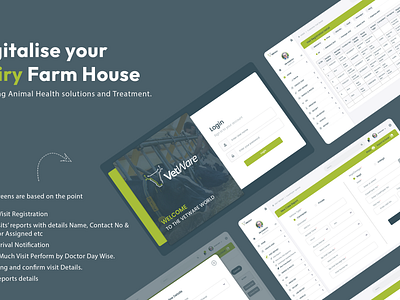 Digital Dairy Farm dairy farm dashboard ui digital farm ui graphic design portal ui ui