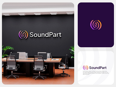 Sound Part best logo design best logo designer branding colorful logo graphic design logo logo design logo s modern logo motion graphics orange logo s logo sound logo sp logo