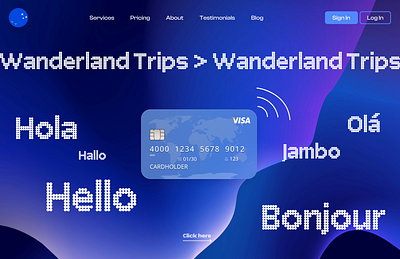 Wanderland Trips - Trip Agency Mockup 3d animation branding figma logo ui ux web web design