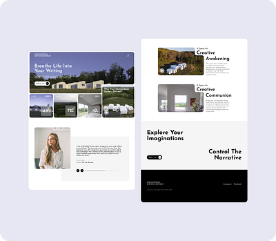 Conjecture 003: Shenandoah Writer's Retreat Website Design tone design ui design website design