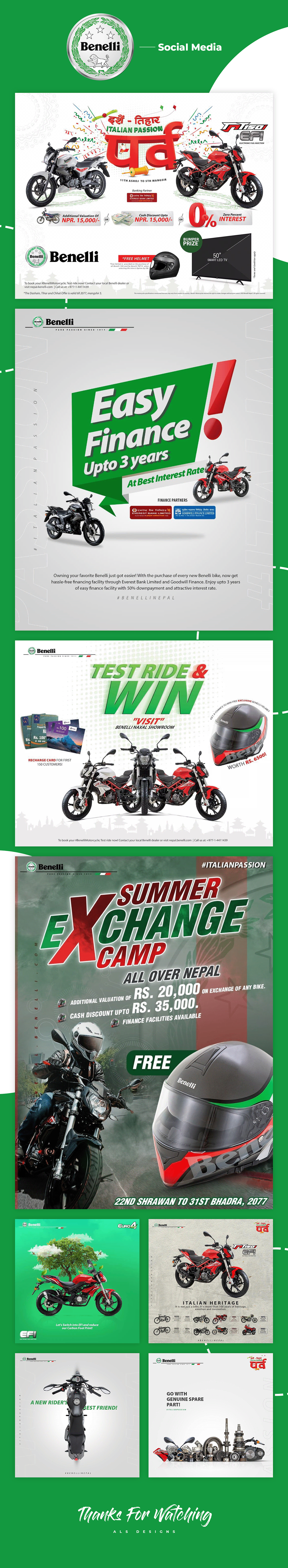 Benelli (NP) Social Media Designs als als designs aman aman shrestha benelli bike ad design branding graphic design marketing nepal