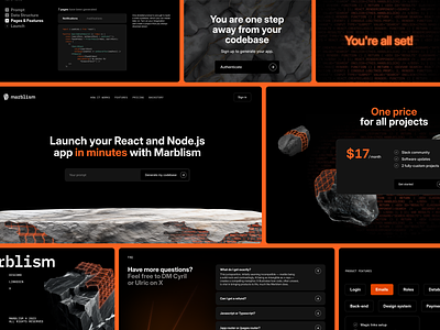 Marblism: Main Page Web Design 3d branding graphic design identity web design website
