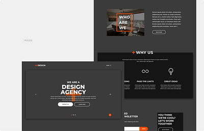 Design Agency Landing Page ui