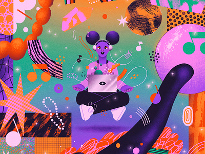 Exploring Hyperpop | Feature Illustration artwork character character design editorial editorial illustration handmade hyperpop illustration lgbtq music pride producer queer