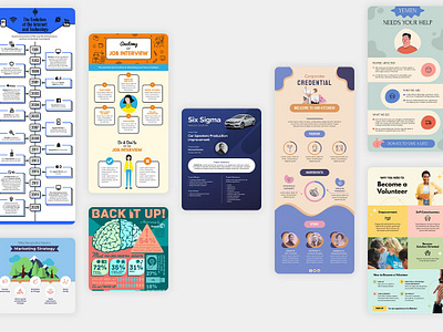 Infographics Designs comparison infographics geographic hierarchical infographics informational list infographics process infographics statistical infographics timeline