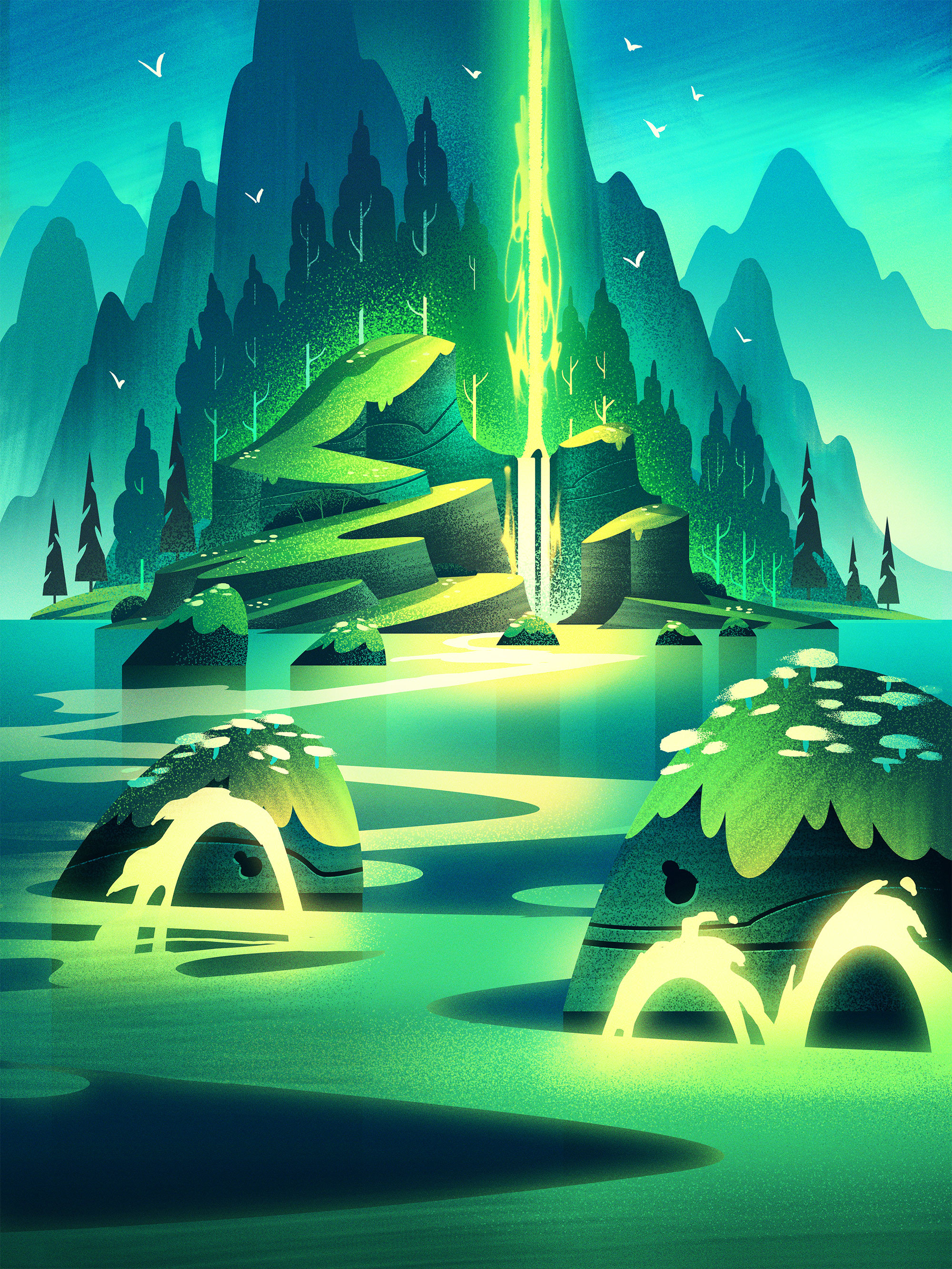 MTG Leyline of Abundance art board game digital art fantasy fantasy art game illustration magic retro vintage