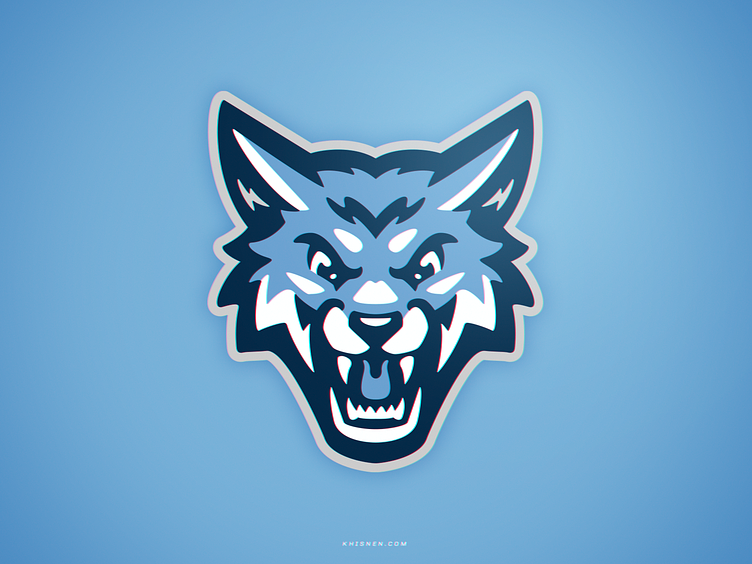 Спортивный лого с волком