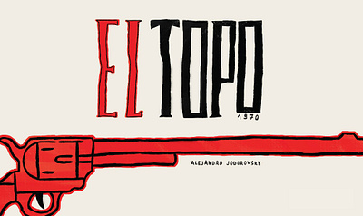 EL TOPO Movie poster design flat graphic design illustration logo poster typography vector