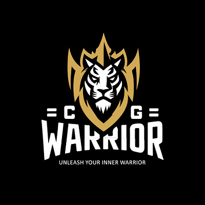 CG Warrior Logo Design branding design graphic design lettermark logo logo design vintage wordmark