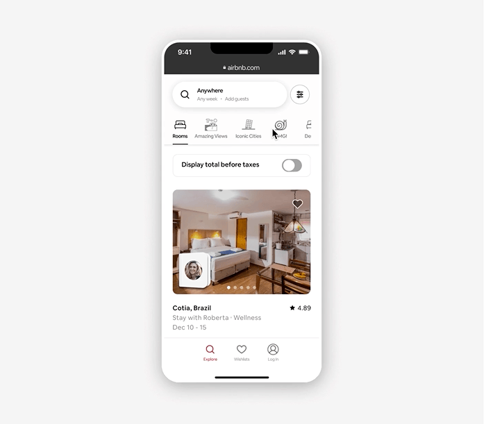 AirBnB Interaction Replication interaction design mobile app design travel app ui design