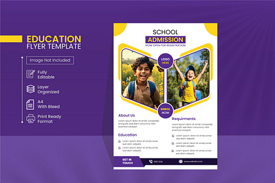 School Admission Flyer, Education Flyer admission branding creative design education flyer flyer design graphic design school