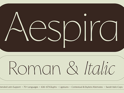 Aespira Typeface aespira typeface alternates classy delicate font display font display type italic ligatures light font multilingual swash caps thin font thin typeface vintage font