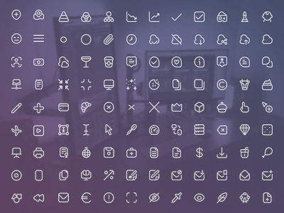 Sleek Icon Set for Modern Applications app design application development icon design icon set icons prototype ui user experience ux webflow